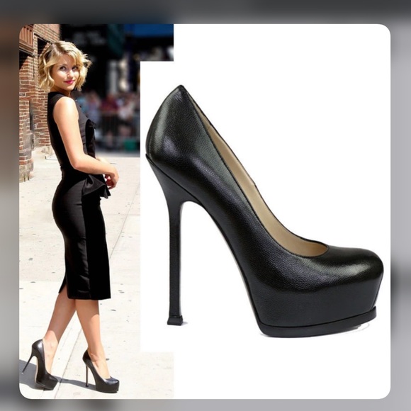 Sexy YSL Tribute black leather pump 🔥 🔥🔥 - Picture 1 of 10